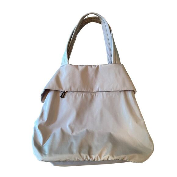 Zelos Nylon Shoulder Bag Light Gray NWT Oversized - Picture 1 of 8